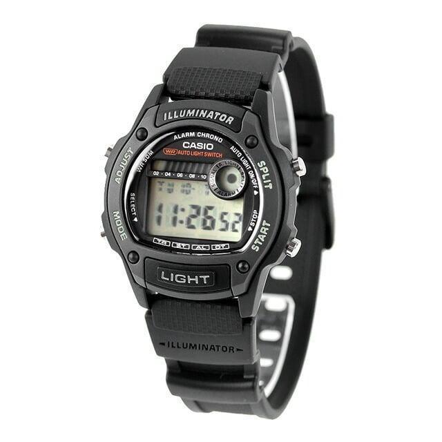CASIO W-220H-1AVDF Jam Tangan Pria Anak Digital Karet Original Hitam W-220H-1A W220H 36mm W.R 5 ATM 