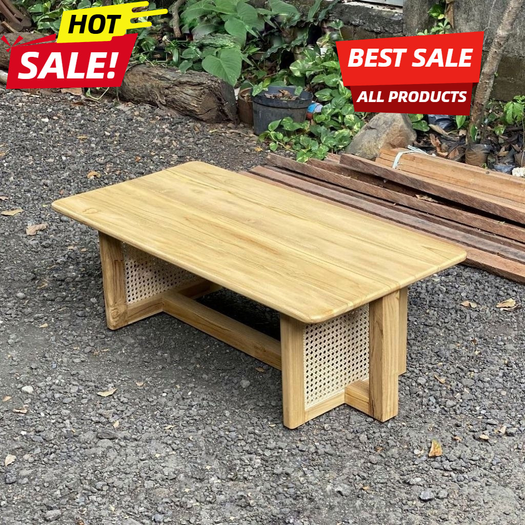 Meja Ruang Tamu Minimalis Kayu Jati | Meja Tamu Jati Solid | Furniture Jepara Asli