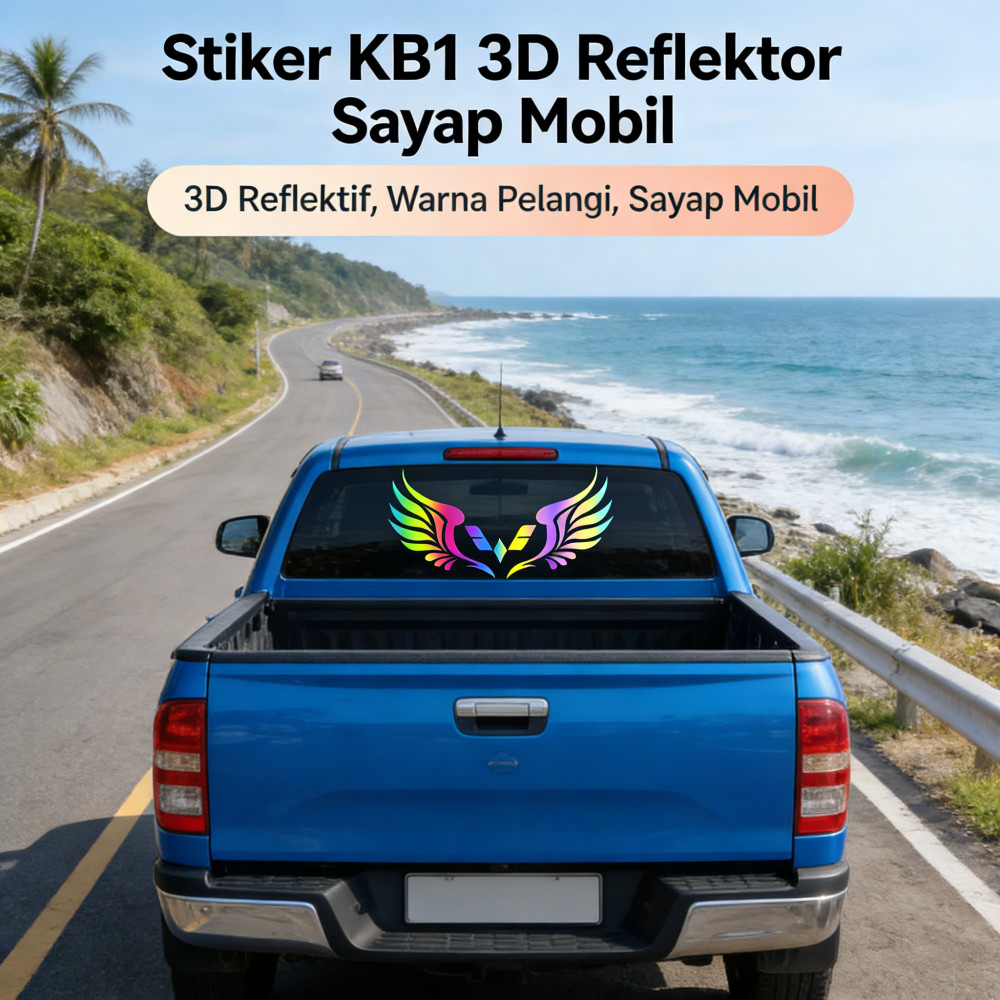 Mobil Stiker Car Laser 3D Reflektor Stiker Sayap Rainbow Stiker Mobil