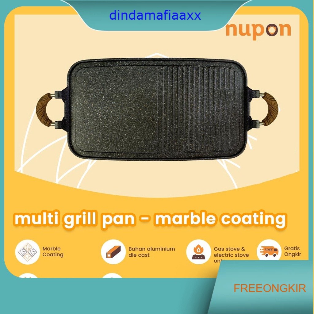 Alat panggang Multi Grill Pan - alat panggang teflon marble Multigrill Multigrillpan Nupon