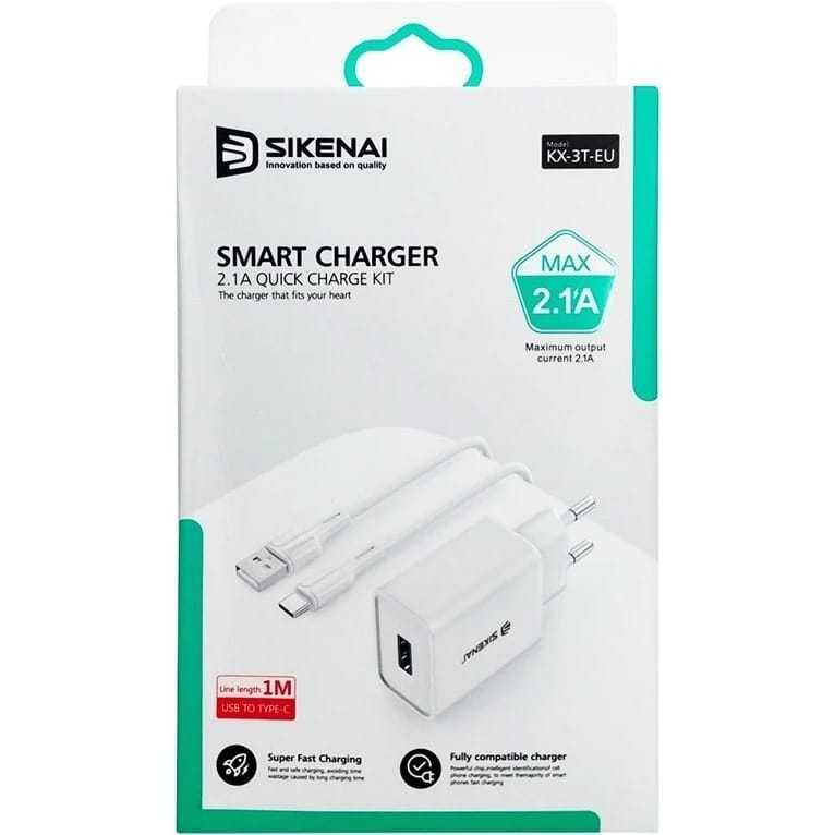 TC SIKENAI KX-3T-EU QUICK CHARGER CABLE TYPE C ORIGINAL