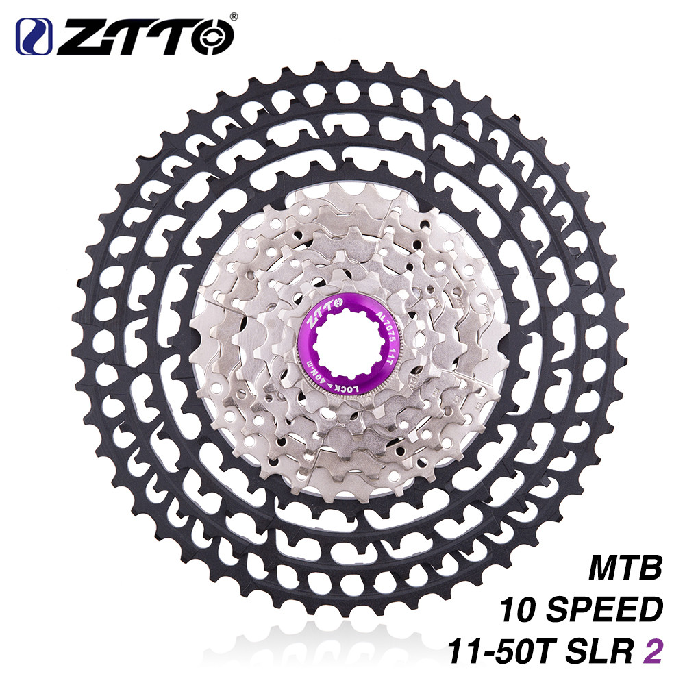 ZTTO MTB 10 Speed 11-50T SLR2 UltraLight Cassette For M7000 m6000 10s 50T k7 360g C Freewheel Bicycl