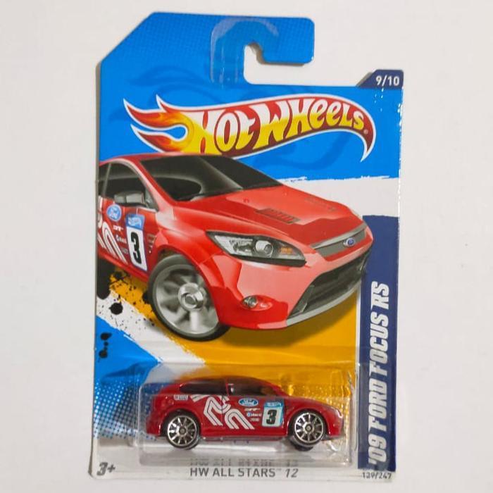 Mainan Hot Wheels 09 Ford Focus RS merah 2012 All Stars