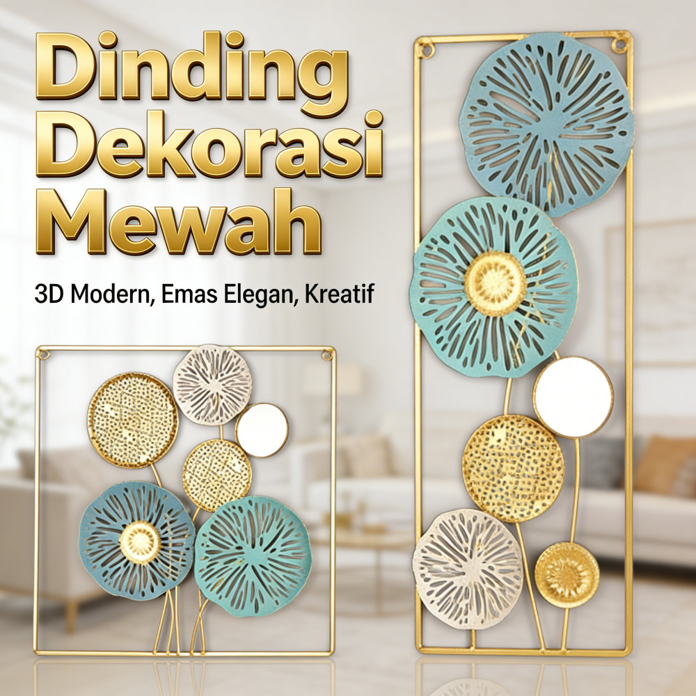 Pajangan Hiasan Dinding Dinding Mewah Wall Decor Circle