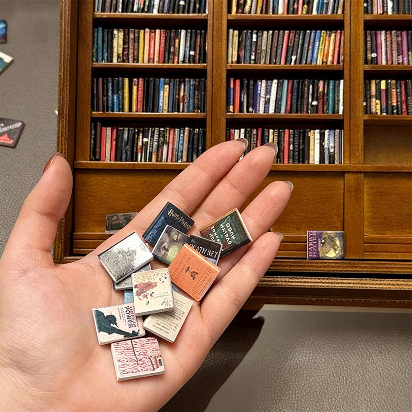 Anxiety Bookshelf Miniature Shake Away Your Anxiety / Miniatur Rak buku Lucu Anti Stress Toy Cute