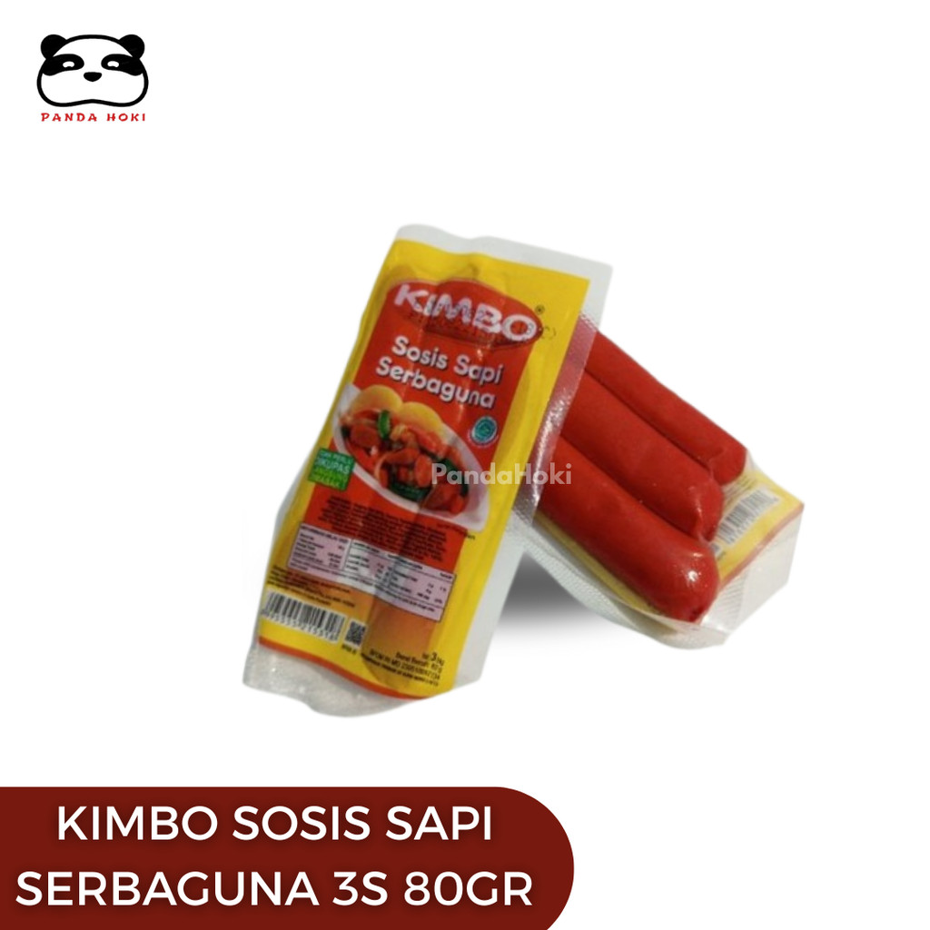 Kimbo Sosis Sapi Serbaguna Isi 3 pcs 80gr | Sosis Serbaguna 3s