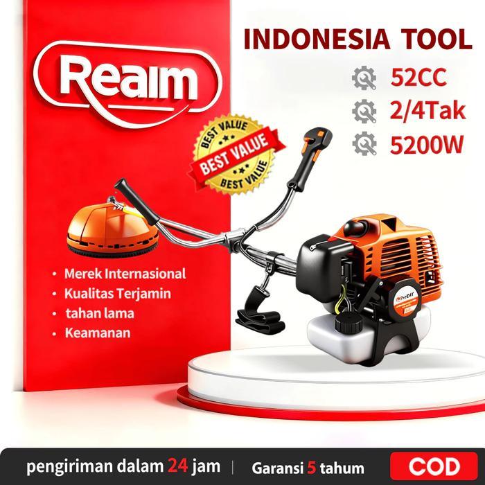Fullset Brush Cutter Mesin Potong Rumput Gendong Samping Mesin Potong Rumput 52CC 5200W 2 Tak  10000