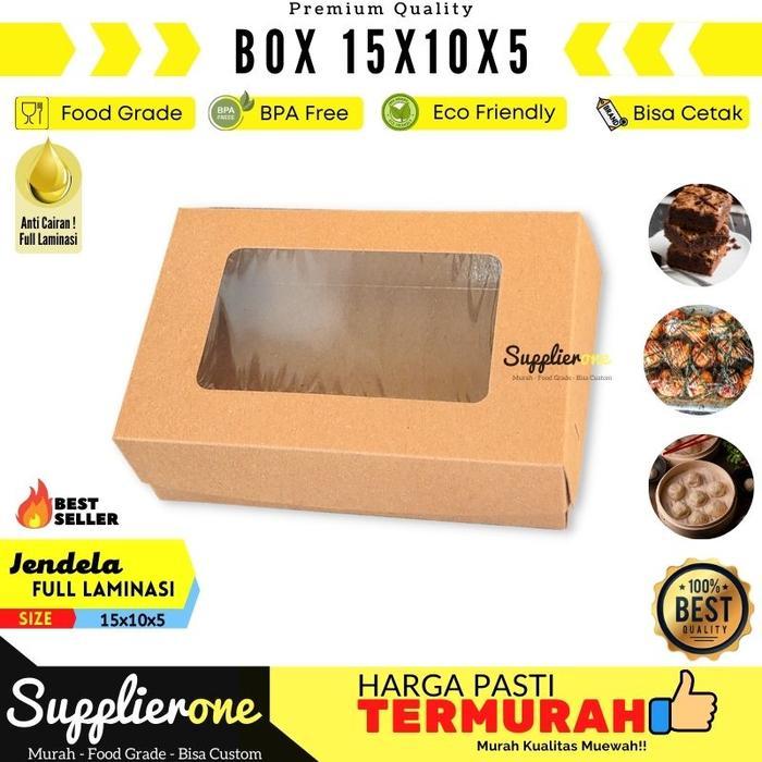 Dus 15x10x5  isi 25 / Dus Brownies Box 15x10x5 / Kemasan Brownies Box 15x10x5