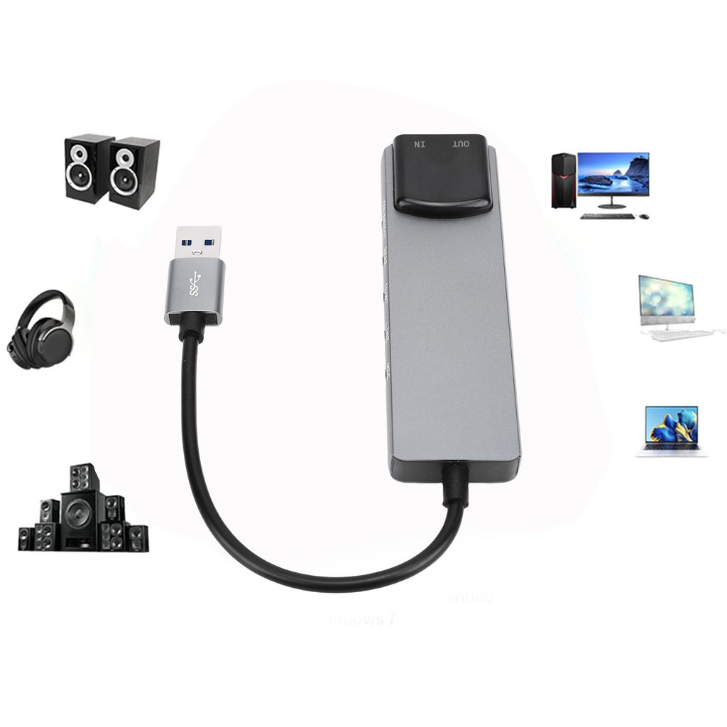 71 USB Surround Sound Card with SPF gital Sound High Resolution Music External Sound Card for Laptop