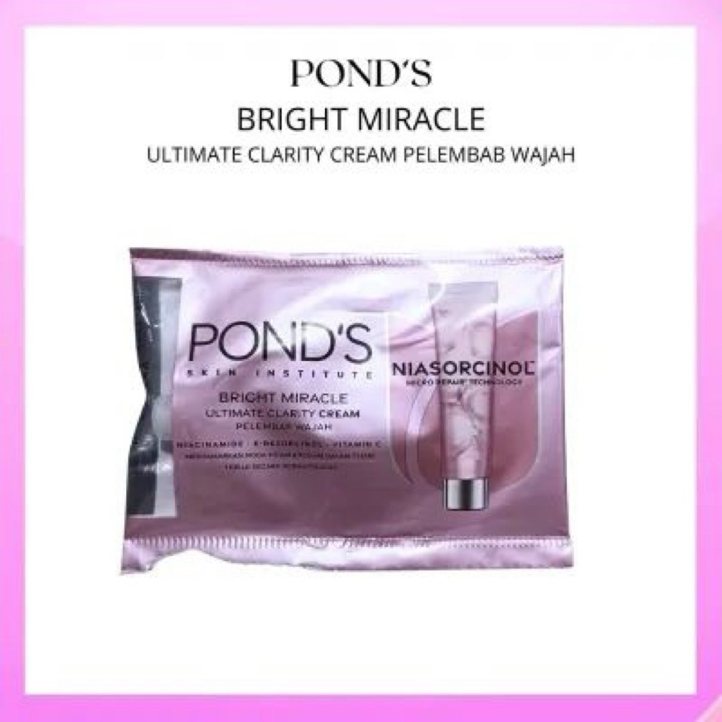 ponds sachet bright miracle ultimate clarity cream niasorcinol 7,5g