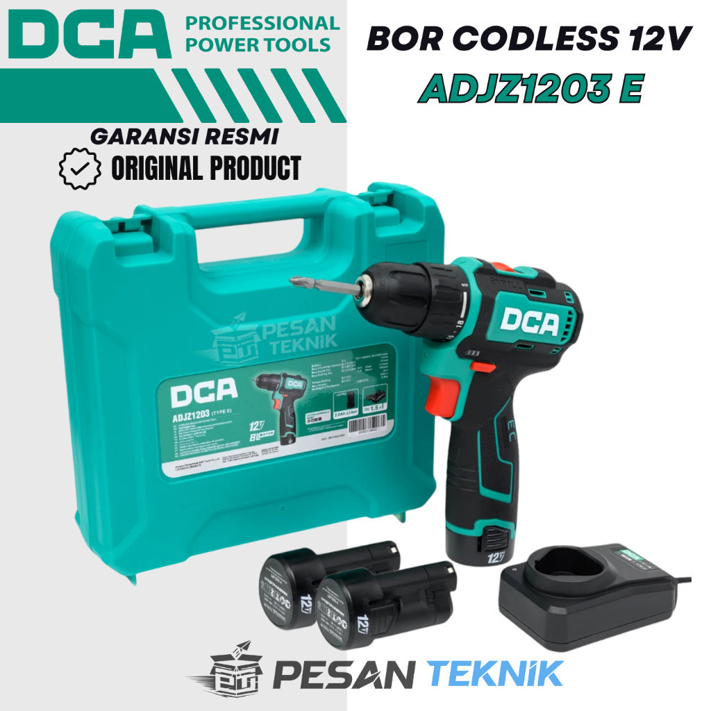 Bor Baterai 12volt ADJZ1203 Cordless Brushless Drill Driver DCA ADJZ1203E