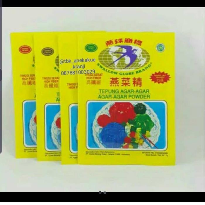 Agar agar Swallow Globe 1 dus (7 grx12 pc) - Putih