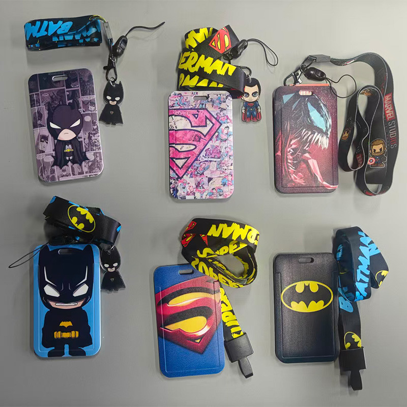 Marvel heroes anime movie bus card set work card lanyard ID card student campus meal card work card 
