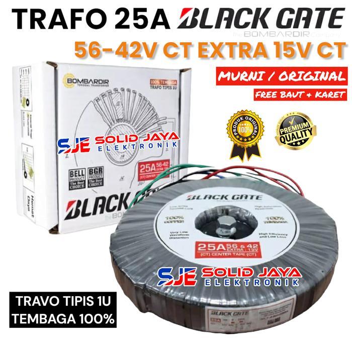 TRAFO BLACKGATE TOROID 25A 56V 42V CT TRAVO 25 A MURNI BOMBARDIR TIPIS BELL BGR