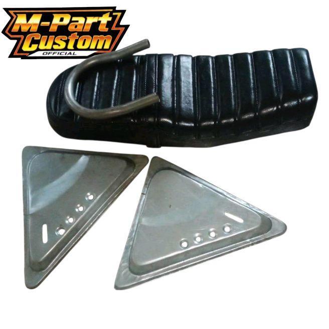 GM Paket Jok Japstyle Scrambler Traker Kombinasi Motor Custom Bahan Tebal Berkualitas Bukan Kaleng K