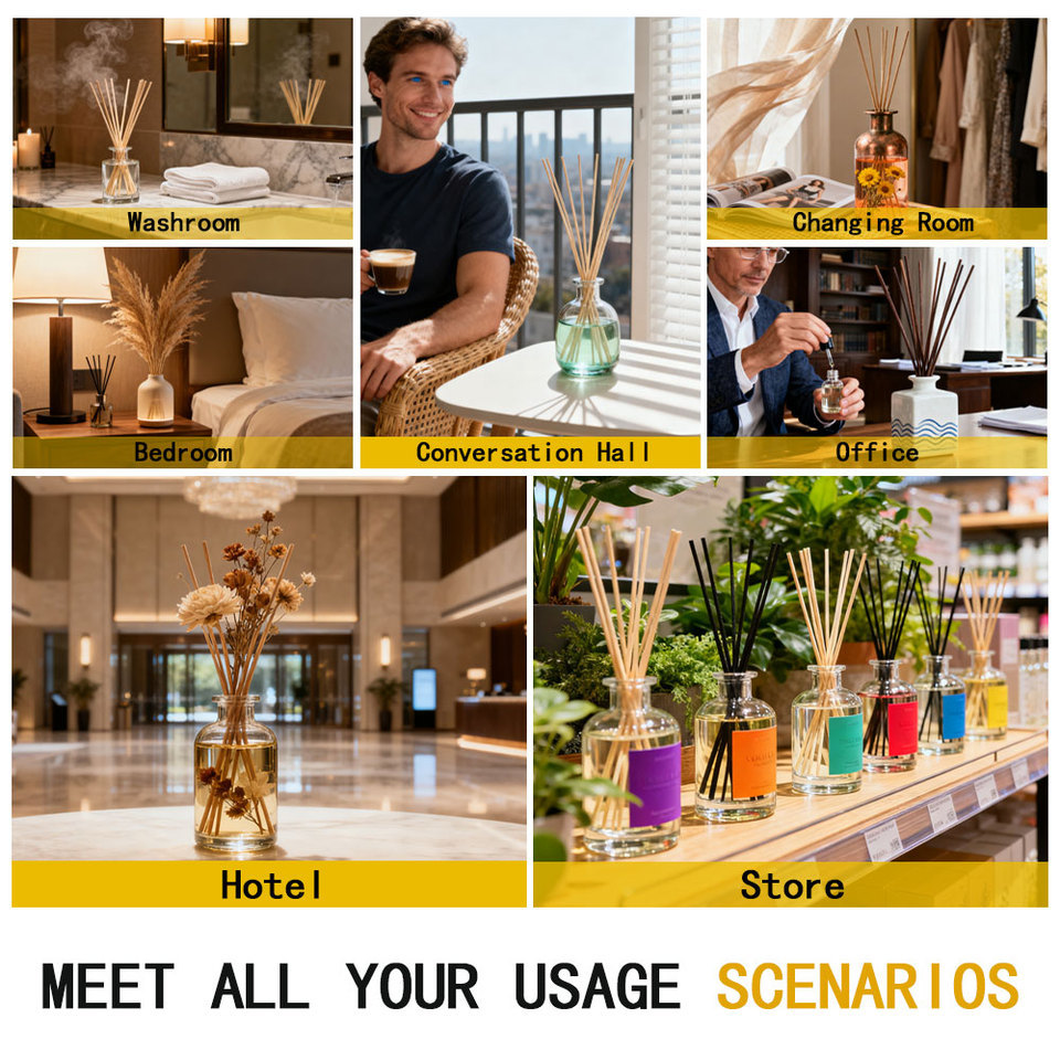 GAFERA 1000ml (33.8 fl.oz) Sage And Sea Salt Flameless Aromatherapy Essential Oil, Hotel Reed Diffus