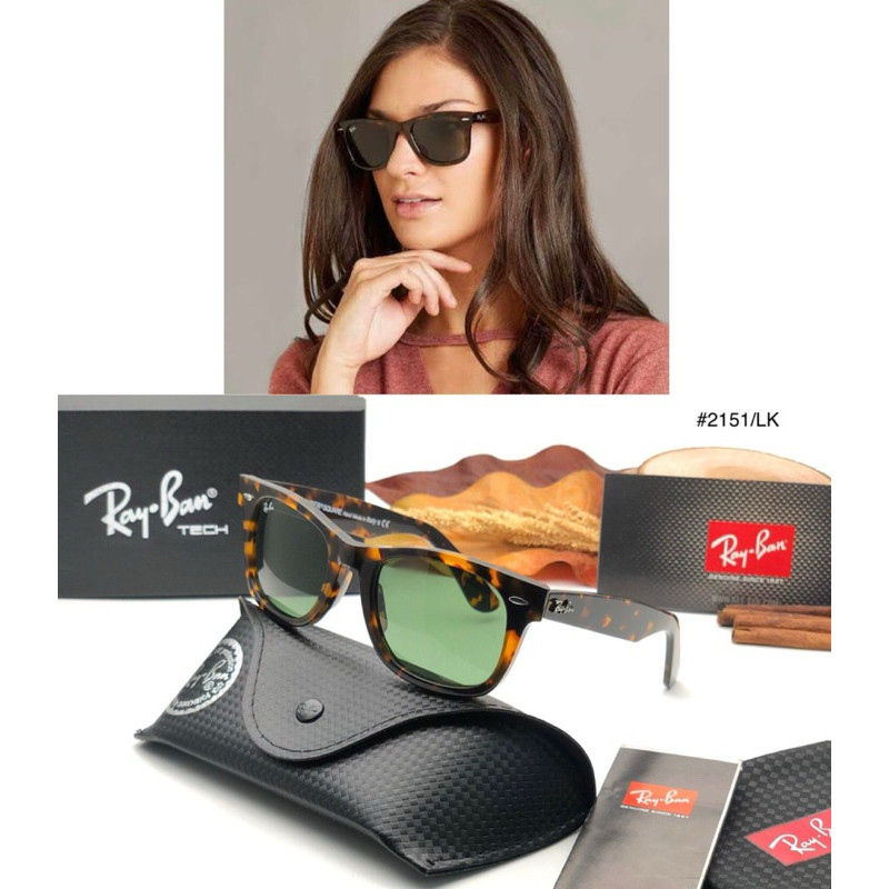 Kacamata Fashion Wayfarer 2151 kaca asli Kacamata anti silau kualitas premium elegan