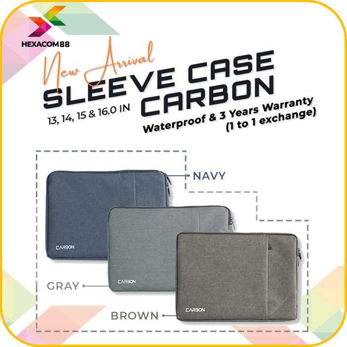 TAS LAPTOP TERBARU 2022 SLEEVE CASE WATTERPROFT ORIGINAL GARANSI RESMI - NAVY BLUE, 15-16INCH