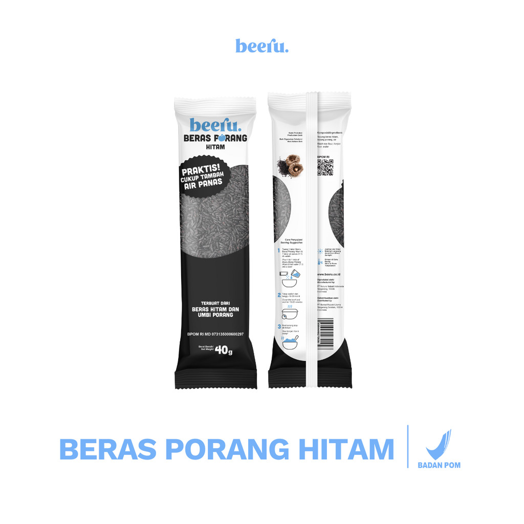 Beeru Beras Porang Hitam Sachet - Shirataki Konjac Rice