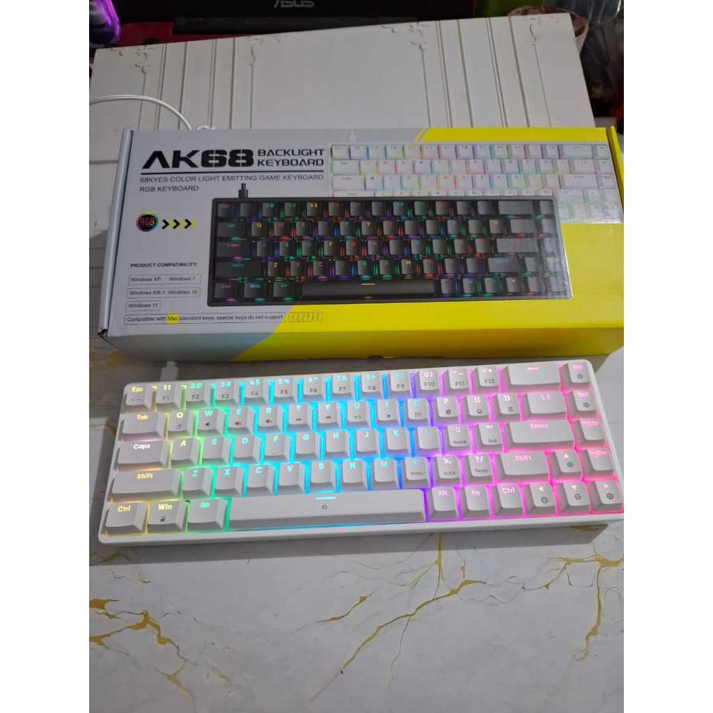 Keyboard gaming AK68 backlight keyboard