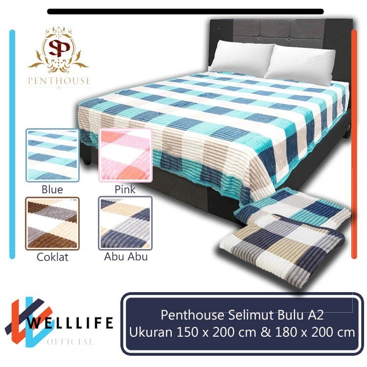 Penthouse Selimut Tidur  Spring Bed Dewasa Bulu Domba Tebal Super Soft Lembut Selimut A2 Kamar Rumah