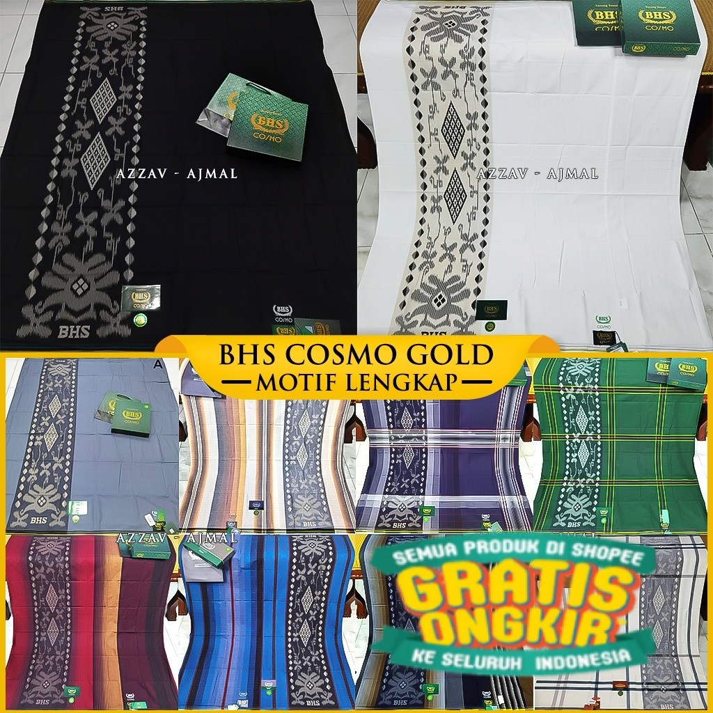 Sarung BHS POLOS WARNA & MOTIF LENGKAP | BHS PUTIH POLOS | SARUNG BHS COSMO | BHS CLASSIC [BUKAN AFK