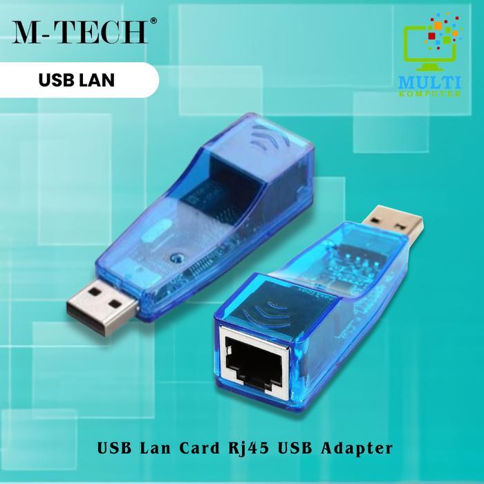 USB LAN / USB 2.0 LAN ADAPTER / USB LAN CARD RJ45 USB Ethernet Adapter Biru Pc - BIRU