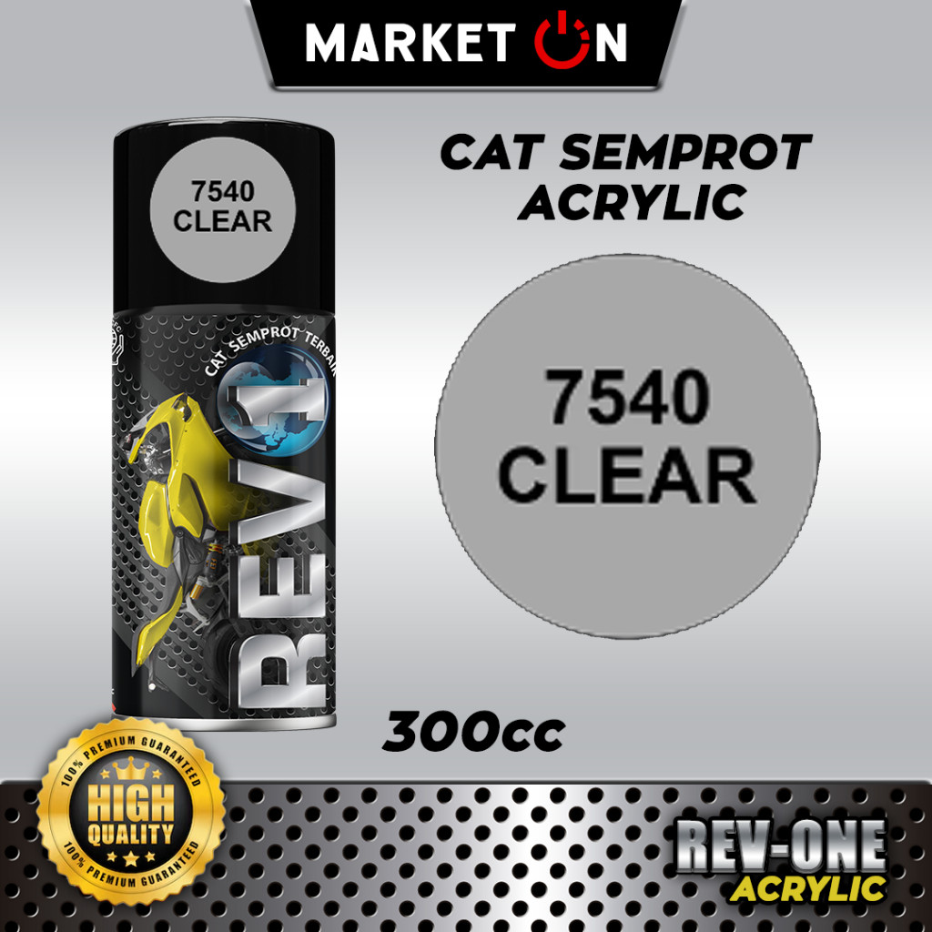 Revo Acrylic - 7540 Clear I Cat Semprot Akrilik 150CC 300CC I Cat Warna Bening I Cat Transparan I Ac