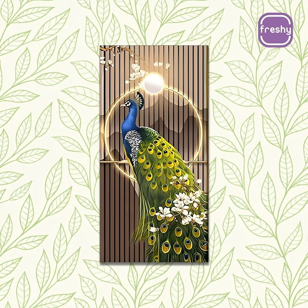 Dekorasi Kamar Aesthetic | Pajangan Dinding Aesthetic | Burung Merak Emas