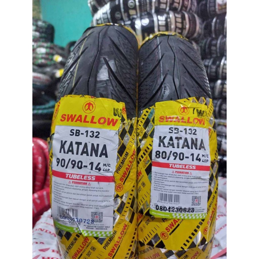 BAN MOTOR SWALLOW KATANA UKURAN 80/90 DAN 90/90 RING 14