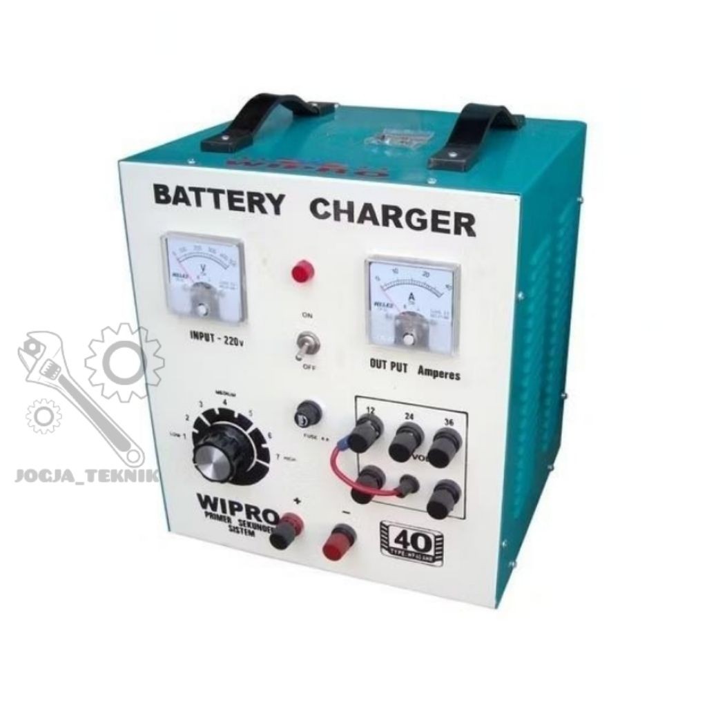 Wipro Charger Aki 40 Ampere 12-60V / Charger Aki Mobil Motor 40A / Battery Charger 40 Ampere 12-60V 