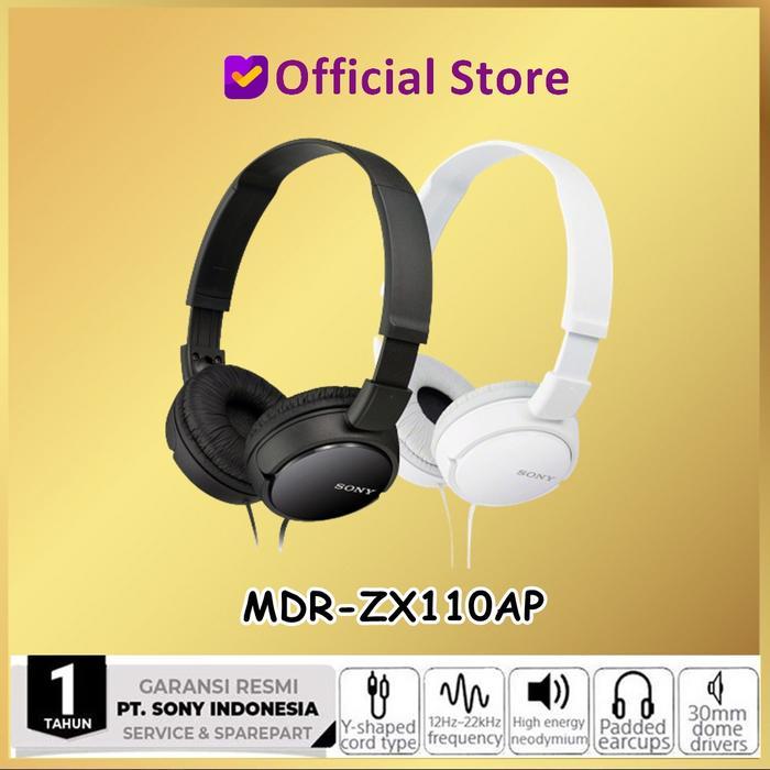 Sony Headphones MDR ZX110 AP / MDR-ZX110AP - Black