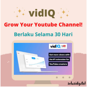VidIQ Boost 1 Bulan Private Bergaransi 1 Bulan