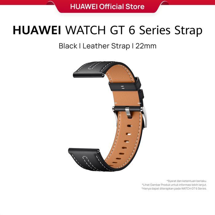 HUAWEI WATCH GT 6 Series Strap | Applicable for HUAWEI WATCH GT 6 Series Only - 22mm Black Leather