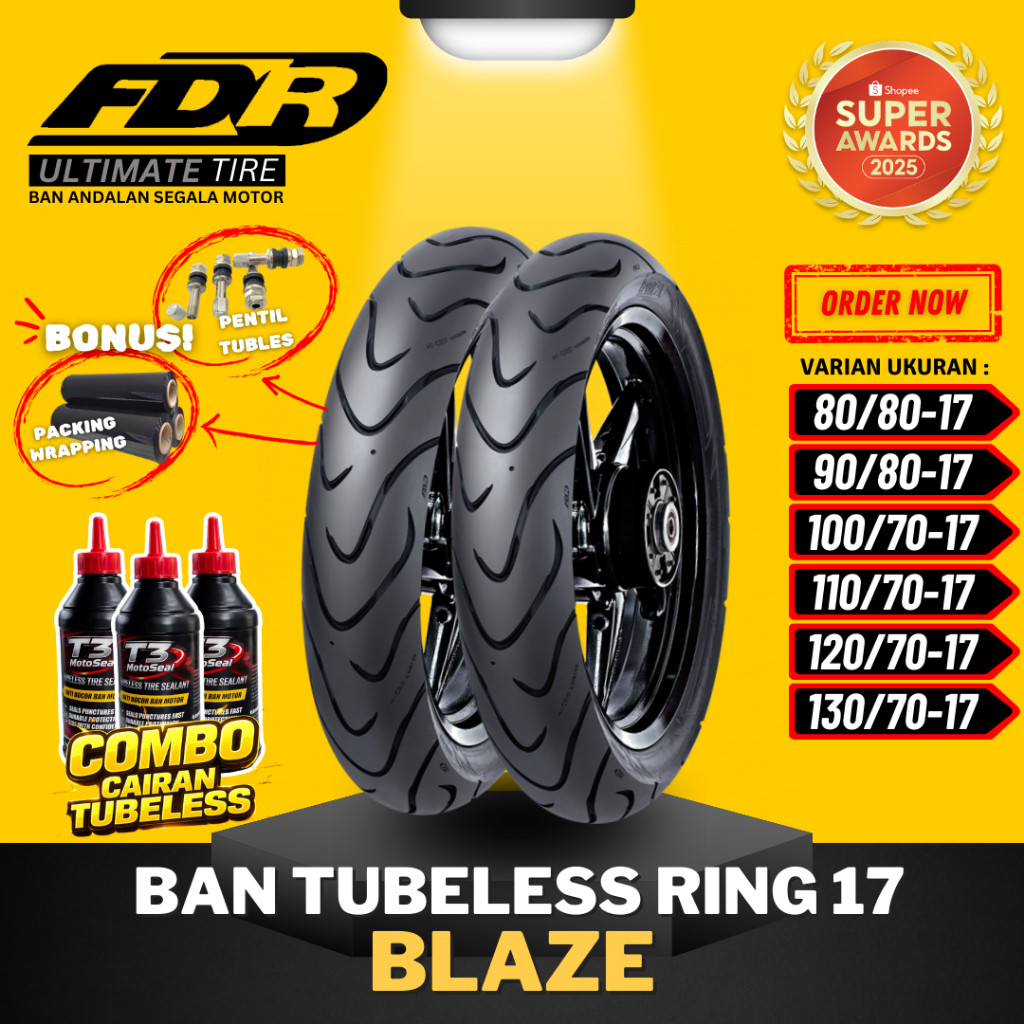 [READY COD] BAN FDR BLAZE RING 17 / ( 80/80-17 / 90/80-17 / 100/70-17 / 110/70-17 / 120/70-17 / 130/