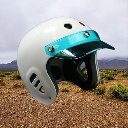 Helm Sepeda Variasi Pet Helm Slim Head - Pet Biru, Helm Putih, M