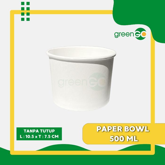 PAPER BOWL POLOS 500ML & 720ML ISI 50PCS TANPA TUTUP PAPER BOWL YOSHINOYA PAPER BOWL CHICKEN KATSU P
