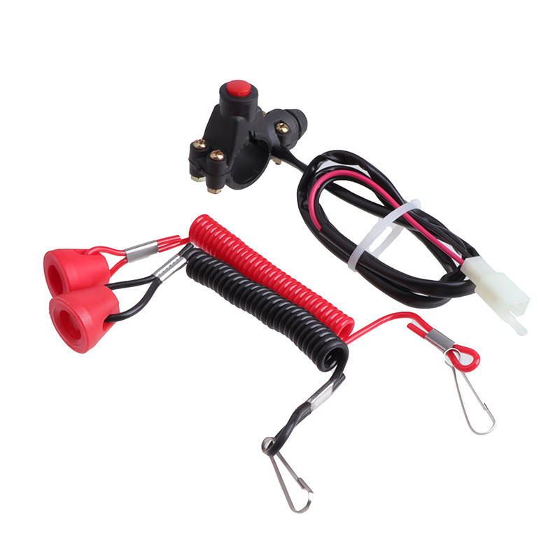 ‌ 1PC Saklar Pemutus Darurat – Tali Pengaman Mesin ATV/Motor/Kapal untuk Motor Trail, Quad, Mini Bik