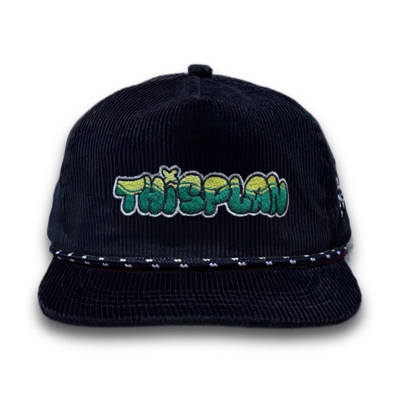 TOKO SEREBA - Topi Pria Corduroy Rope hat Grafitty Black Thisplan