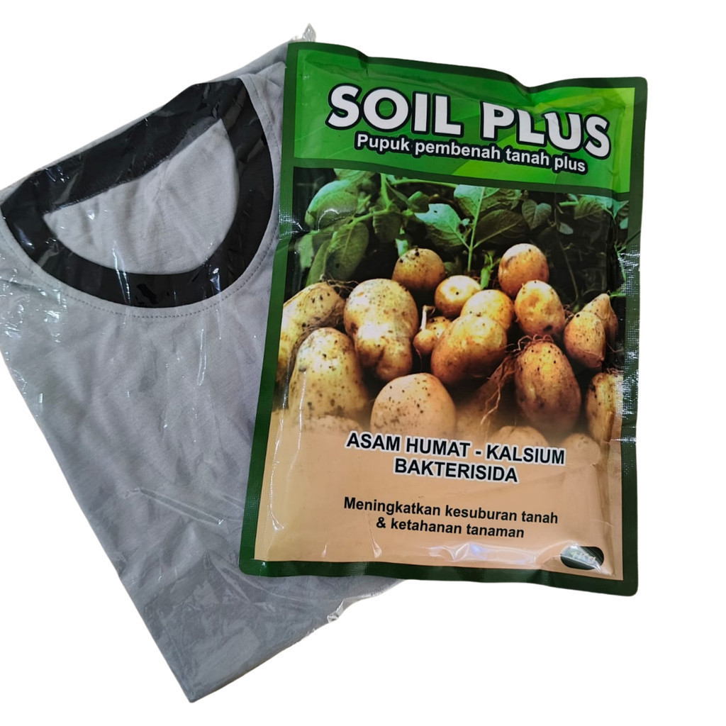 SOIL PLUS 1Kg Pupuk Organik Pembenah Tanah Bonus Kaos