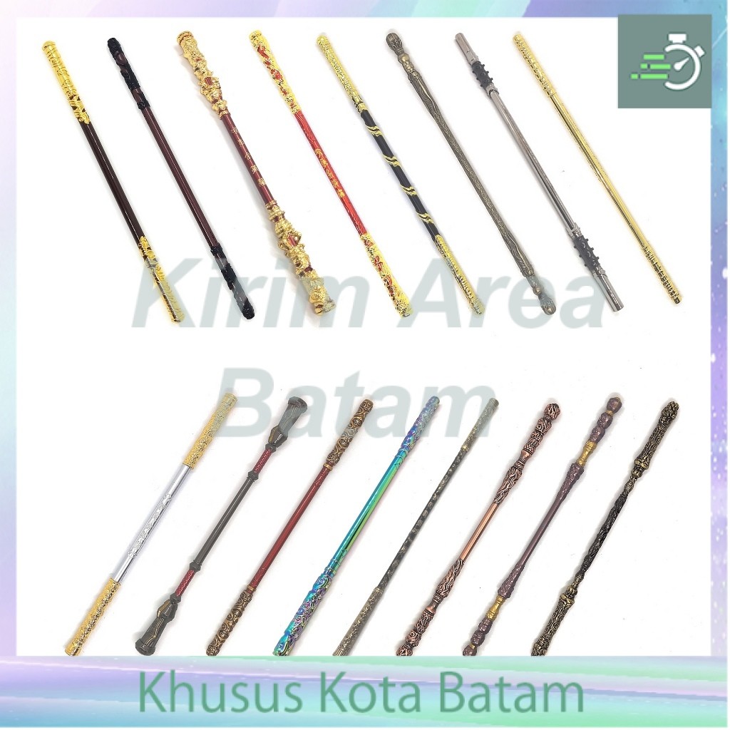 pajangan 21 cm tongkat black myth sun wukong monkey king