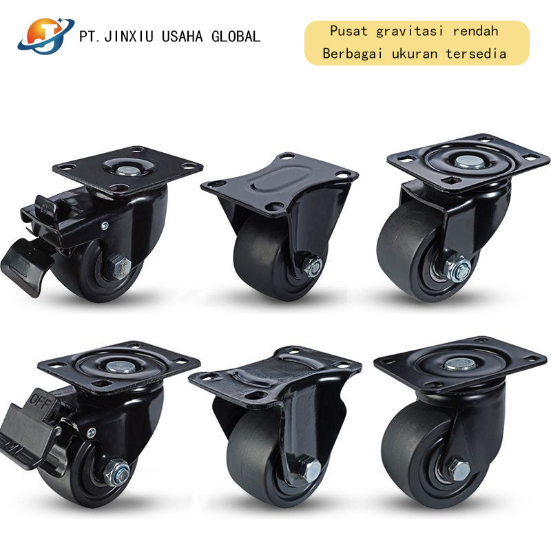 Roda untuk berat    Beban maksimum satu roda 300kg  1.5/2/2.5/3inch Roda Kastor Troli Wheel Gerobak
