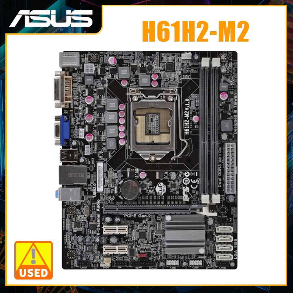 Motherboard 1155 Motherboard DDR3 For ECS H61H2-M2 Intel H61 Support Core i7/i5/i3 Cpus USB2.0 SATA2