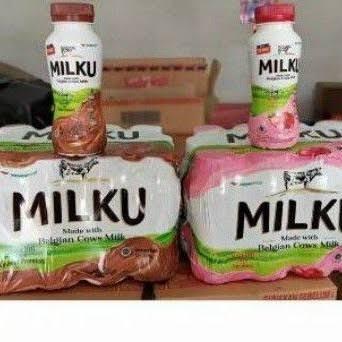 Susu Milku 1 dus 200ml/Susu Milku coklat 12 botol 200ml - Strawberry