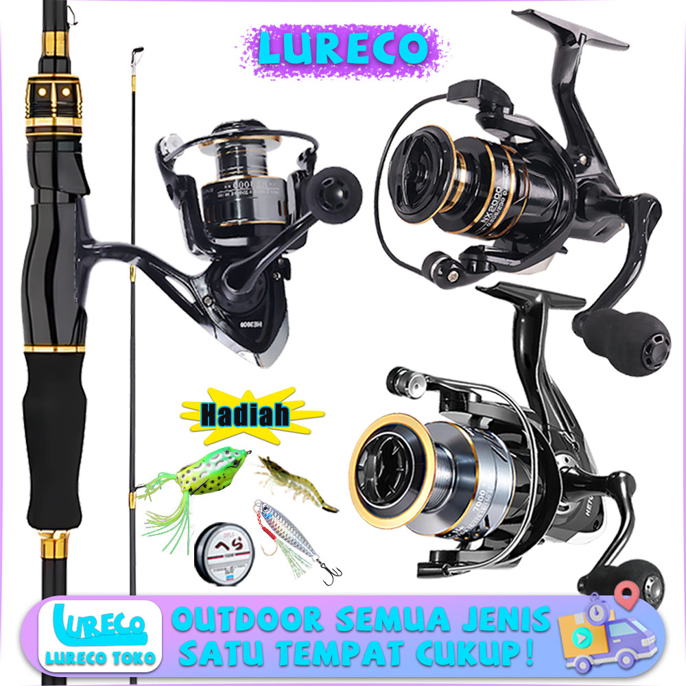 Joran Pancing Ultralight 1 Set Joran Pancing Rendah Karbon Reel HE / Reel NX Drag 15KG Joran Laut Ka