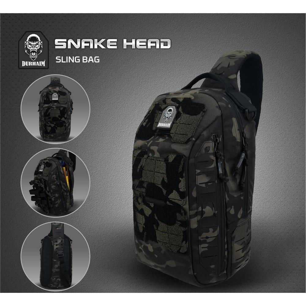 Tas Selempang Durhaim Snake Head Sling Bag 15 L - Multicam Black