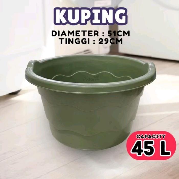 Bak 45 liter Bak air kamar mandi besar Bak plastik ukuran Jumbo
