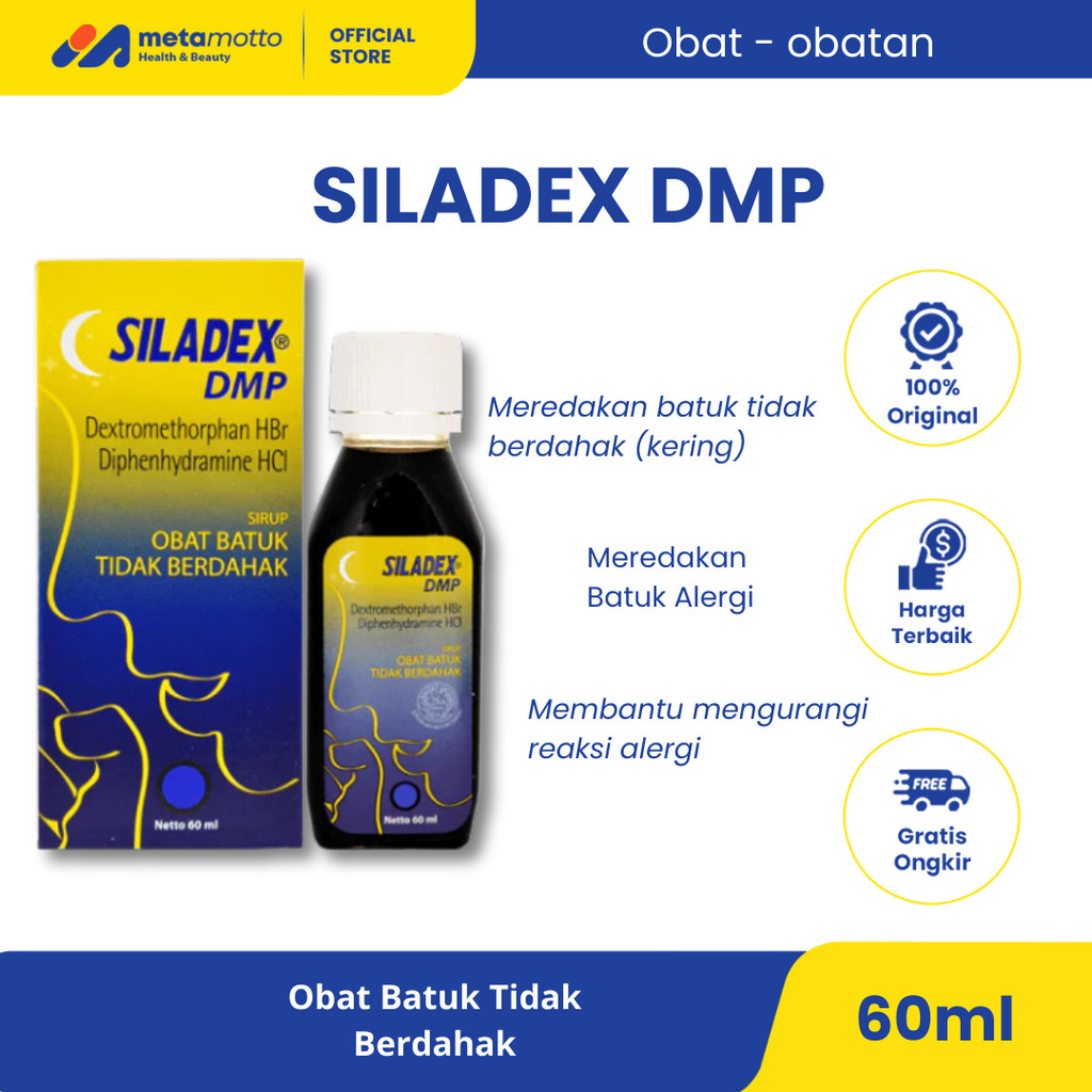 Siladex Kuning DMP - Sirup Batuk Tidak Berdahak - Metamotto Karya Jaya