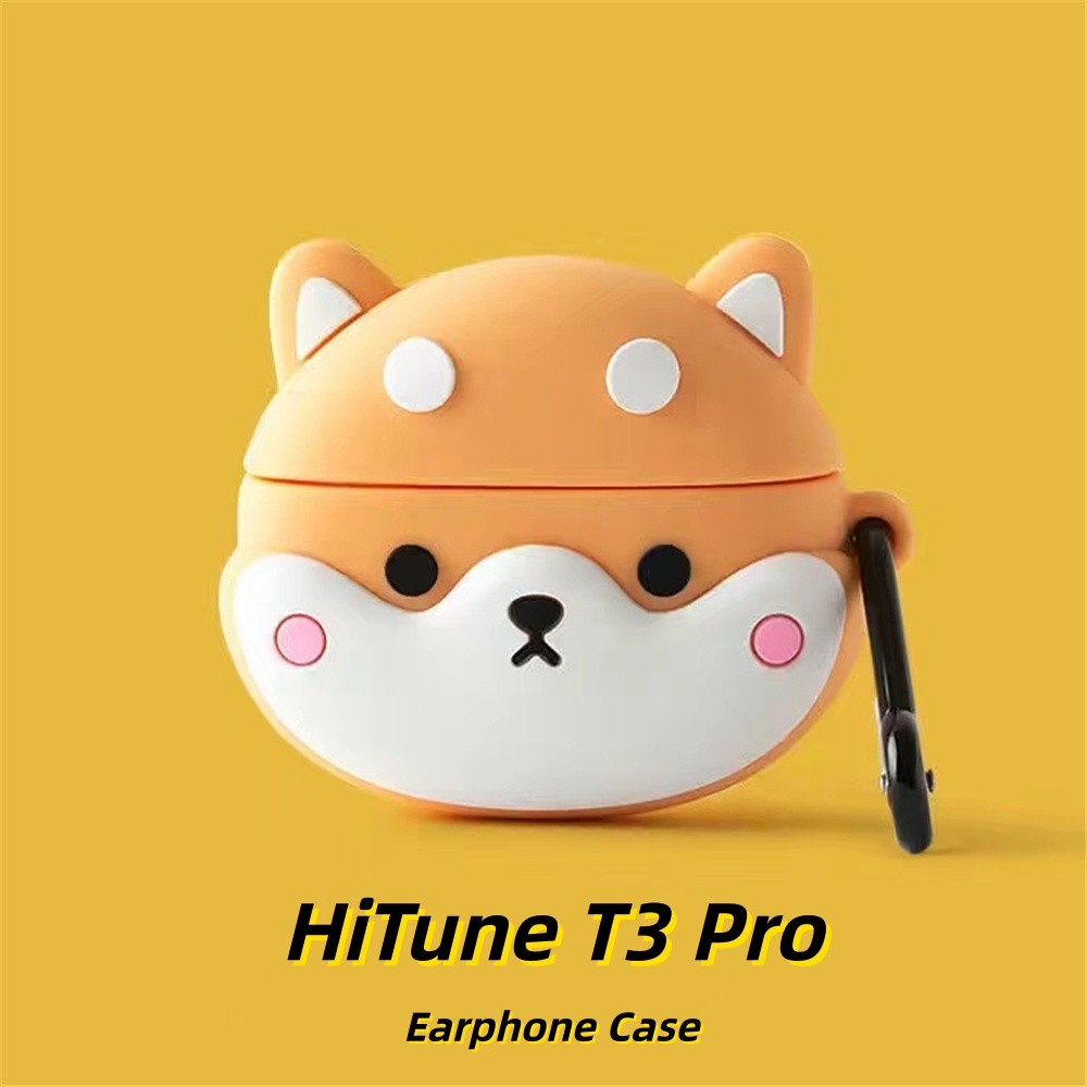 3Cideas Untuk HiTune T3 Pro Case Kartun Babi jas hujan Soft Silicone Earphone Case Cover NO.1
