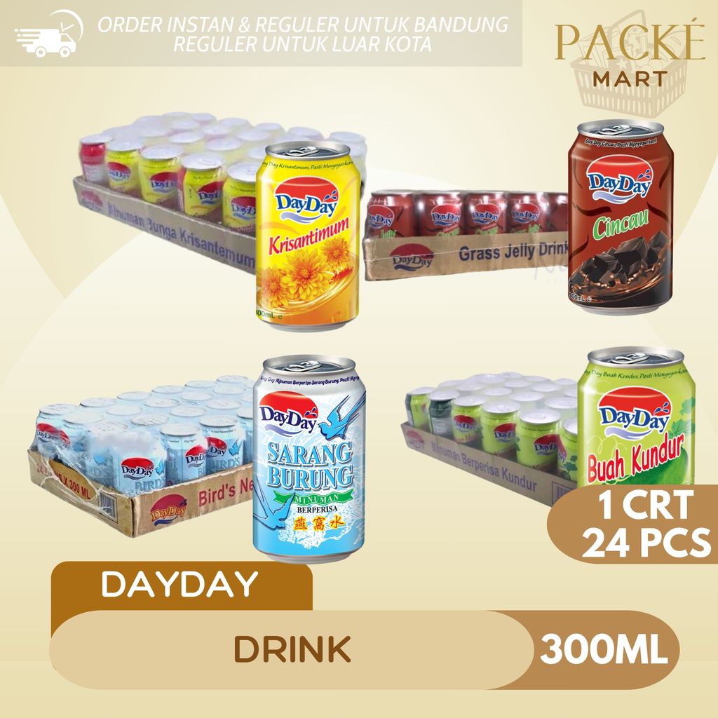 Dayday Flavoured Drink 300ml - 1 CRT / 24 PCS / Minuman Berperisa Sarang Burung / Buah Kundur / CInc